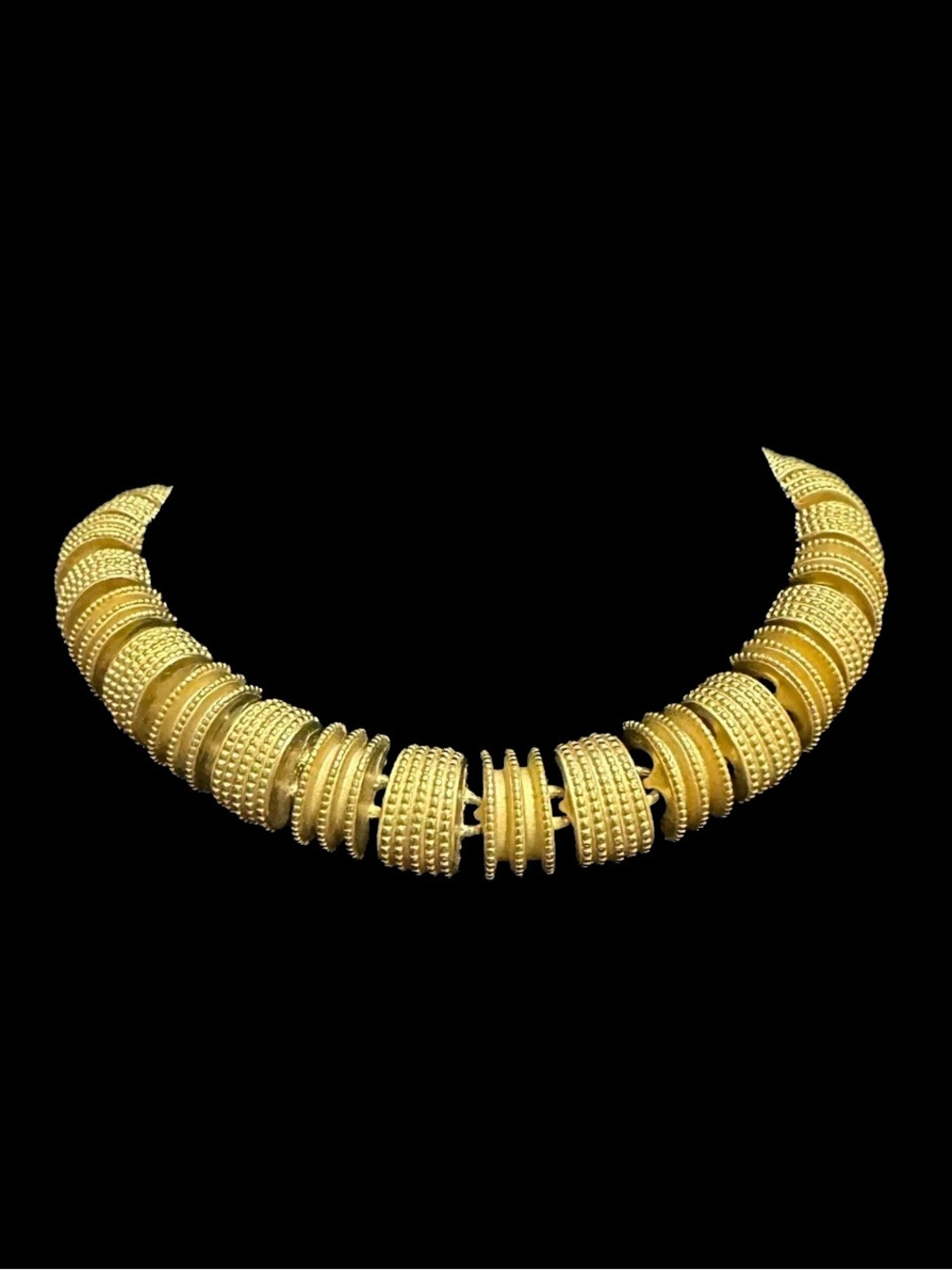 Gold-Tone Textured Statement Necklace - Women Jewelry